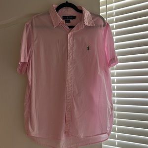 Pin Shirt for Men, size L, short sleeve, fresh shirt